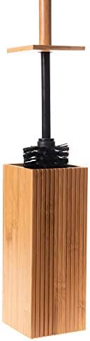 Bath Bliss Tall Square Natural Bamboo Collection, Bowl Brush, Storage Jar - Image 6