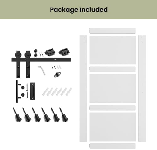 SMARTSTANDARD 48in x 84in Sliding Barn Door - Image 4