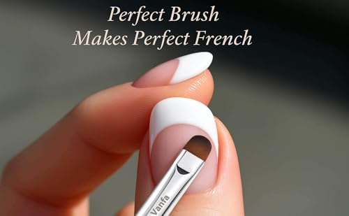 Vanfa French Brush for Nails, Clean up brush for Gel Nail Polish F10 - Image 3
