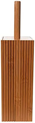 Bath Bliss Tall Square Natural Bamboo Collection, Bowl Brush, Storage Jar - Image 7