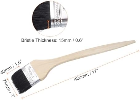 uxcell 2pcs Bent Radiator Paint Brush 3" Width Curved Wall Paint Soft Bristle - Image 2