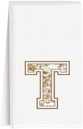 Chinoiserie Initial Kitchen Towels, Personalized Kitchen Towels, Personalized by Unknown