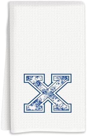 Chinoiserie Initial Kitchen Towels, Personalized Kitchen Towels, Personalized by Unknown