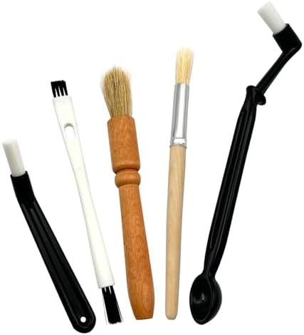 Coffee Brush Set with Wooden and Nylon Brushes by Zalaxt