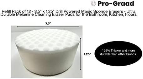 Refill Pack of 12 Drill Powered 3.5” Magic Sponge Erasers - Image 2