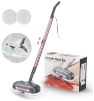 Scrubbing Steam Mop with Rotating Pad, Spin Steam Cleaner by Talooz