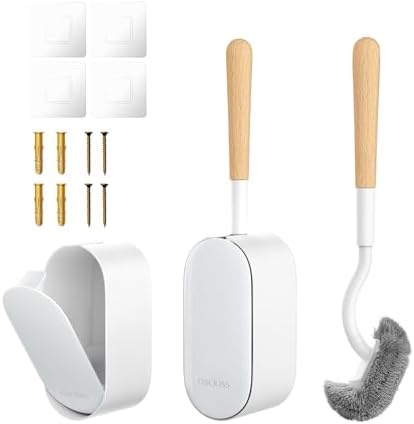 OSCIOSS Bamboo Toilet Brush Set, 2 Pack by OSCIOSS