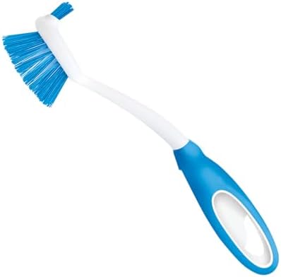 Dish Brush Kitchen Scrubber, by LOLA, Has Stiff Bristles & Food Scraper by LolaProducts