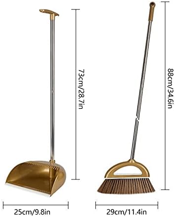 Upgrade Long Handle Broom with Stand Up Dustpan Combo Set - Image 4