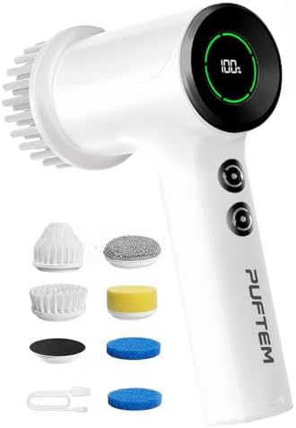 PUFTEM Shower Scrubber, Electric Spin Scrubber by PUFTEM