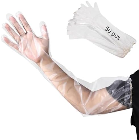 WAYUTO 50pcs Disposable Long Arm Gloves by WAYUTO