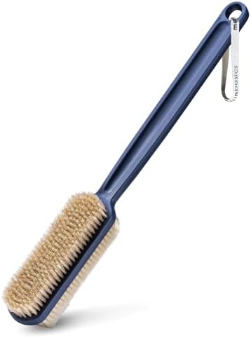 MainBasics Shower Brush Back Scrubber, Dual Sided Body Brush, Long Handle by MainBasics