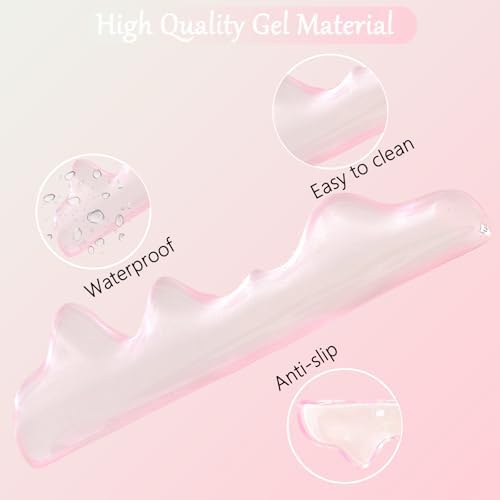 Gel Mountain Wrist Rest for Keyboard and Mouse Abstract Clear Pink Keyboard - Image 2