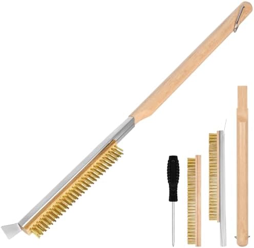 Aolso Pizza Oven Brush, BBQ Grill Cleaning Brush Non Scratch Heat Proof Brass by Aolso