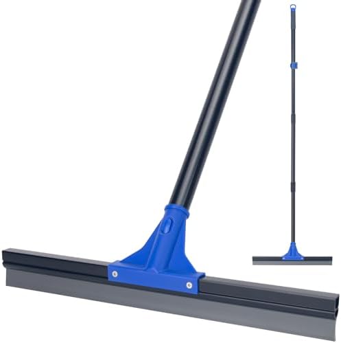 Floor Squeegee with Telescopic Long Handle 59'', Heavy Duty 18" Rubber Wiper by KeFanta