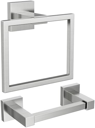 FORIOUS Toilet Paper Holder and Towel Ring Set, Bathroom Accessories Set by FORIOUS