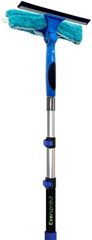 EVERSPROUT Swivel Squeegee & Microfiber Window Scrubber, 5 to 12ft Pole by EVERSPROUT