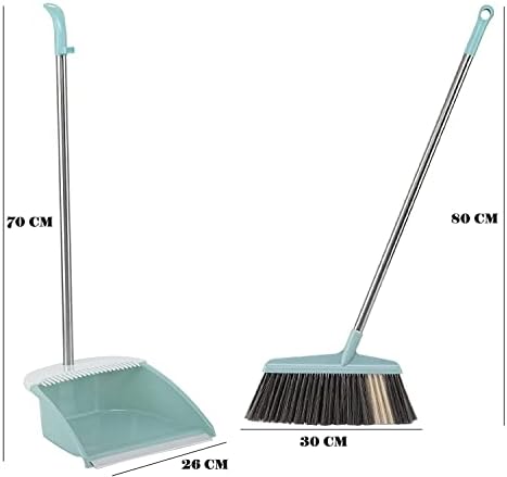Broom and Dustpan Set for Home, Long Handle Broom - Image 2