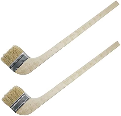 Wooden Handled Hog Bristle Radiator Right Angle Bend Paint Brush by QINGSHENG