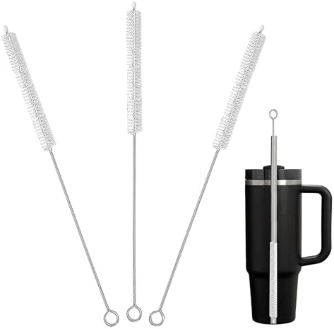 3 Pack Straw Cleaner Brush，Straw Cleaner Brush Extra Long by CIDYAUST