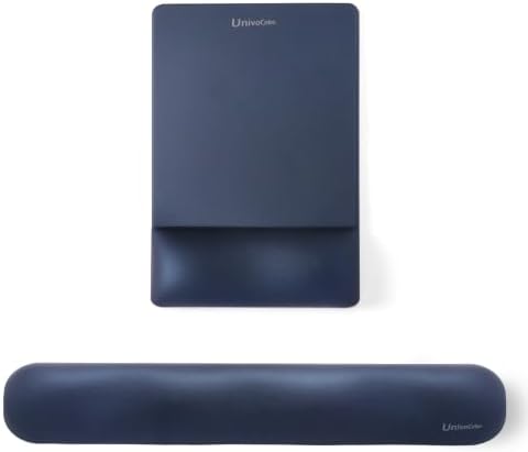 UnivoColors Design-Wave Set of Keyboad Wrist Rest & Mouce Pad, Artificial by UnivoColors