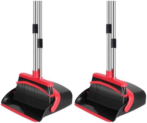NACENA Broom and Dustpan Set, 52-in Long Adjustable Handle Broom Dustpan Combo by nacena