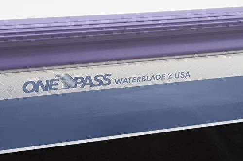 One Pass Classic 12" Waterblade Silicone T-Bar Squeegee Purple - Image 3