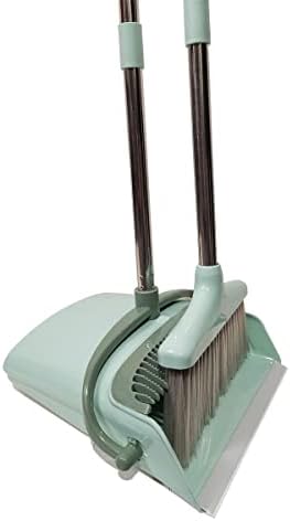 Extendable Long Handle Broom and Dustpan Set, Stainless Lightweight Upright by HOMEIMPROVEMENT