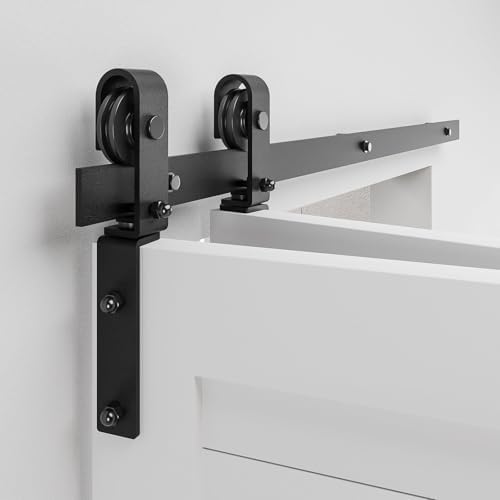 24" Bi-Folding Sliding Barn Door Hardware Track Kit, Smoothly&Quietly, Side by SlidingBarnDoorHardwareKit