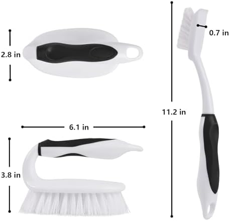 Scrub Brush Set, 4 Pack Deep Cleaning Brush Kit - Image 6
