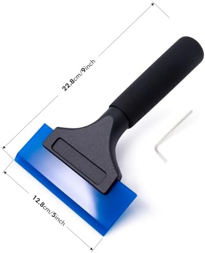 FOSHIO 1 Pack Rubber Water Blade Shower Squeegee Scraper Mirror Glass Wiper - Image 2