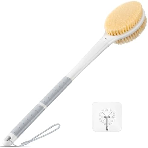 Back Scrubber Body Shower Brush: Anti Slip Long Handle Bath Brush by Rafow