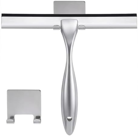 NETANY Shower Squeegee, 12-Inch Silver Squeegee, All-Purpose Stainless Steel by NETANY