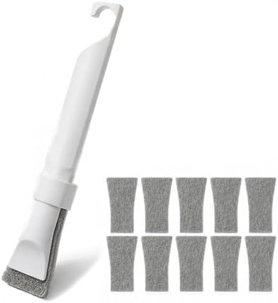 Crevice Cleaning Brush with 10 Replacement Scouring Pads, Deep Detail Scrubbing by CleanHomeHappyLife