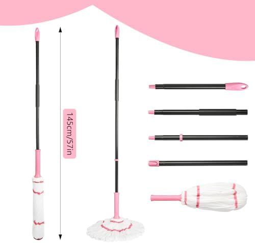 Self-Wringing Twist Mop for Floor Cleaning, 57” Long Handle Heavy Duty - Image 2