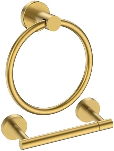 FORIOUS Toilet Paper Holder and Towel Ring Set, Bathroom Accessories Set by FORIOUS