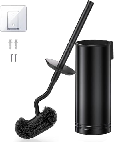 HAMITOR Toilet Brush and Holder Set: Modern Decor Accent by HAMITOR