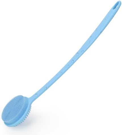 Silicone Back Scrubber for Shower, 17in Lengthen Long Handle Body Brush by -100SoftSilicone-