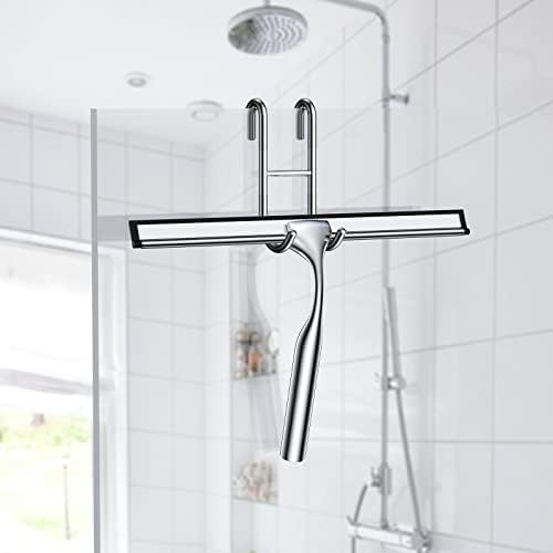 14-Inches Stainless Steel Shower Squeegee Set, Include Shower Door Hook - Image 3