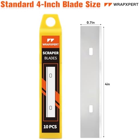 WRAPXPERT Scraper Blade 4 inch 100pcs Replacement Razor Blades - Image 2