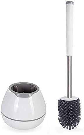BOOMJOY Toilet Brush and Holder Set, Silicone Toilet Bowl Cleaner Brush by BOOMJOY