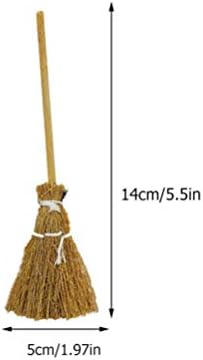 Toyvian Witch Broom Witch Broom 5Pcs Artificial Mini Miniature Props Mini Straw - Image 2
