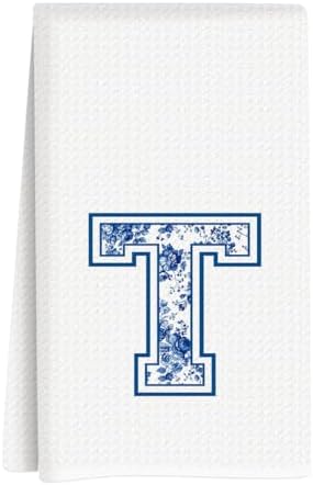 Chinoiserie Initial Kitchen Towels, Personalized Kitchen Towels, Personalized by Unknown