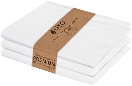 LITO LINEN AND TOWEL Flour Sack Tea Towels by LITOLinenandTowel
