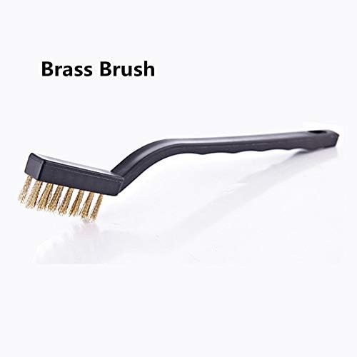YiwerDer 12PCS Mini Wire Brushes, Stainless Steel & Brass Brush Set, Curved - Image 6