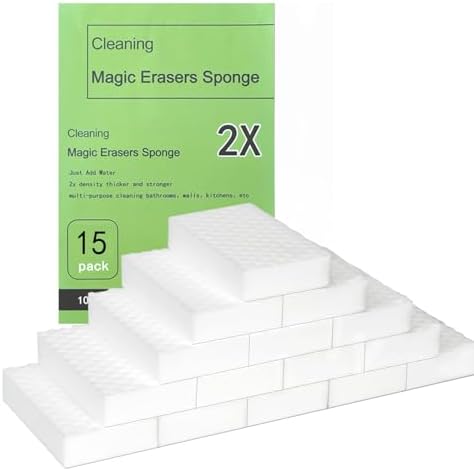 15 Pack Magic Sponges, Extra 2X Density, Heavy Duty Cleaning Sponges by JayJayup