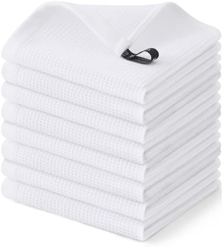 Homaxy 100% Cotton Waffle Weave Dish Cloths, 8 Pack by Homaxy