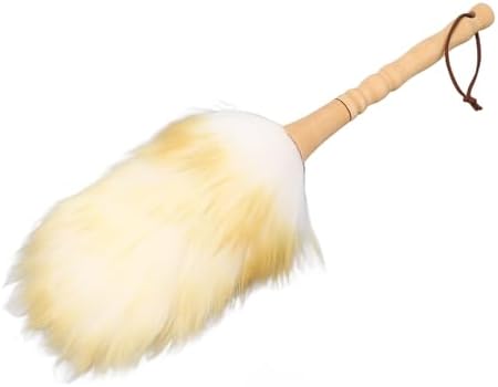 Feather Duster with Wooden Handle, Soft Lambswool - Image 2