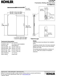 KOHLER K-706015-L-ABV Levity Bypass Shower Door - Image 4