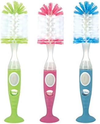 Nuby Easy Clean Dispensing Soft and Durable Bristle Bottle Brush - Image 6